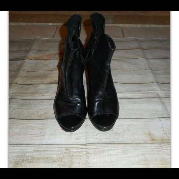 Rag & bone noelle black leather peep toe heels 9.5 - Picture 5 of 5